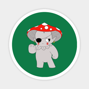 Red Mushroom Warrior Magnet